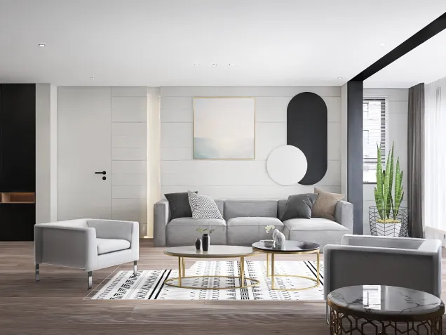 Modern Light Gray Cozy Room