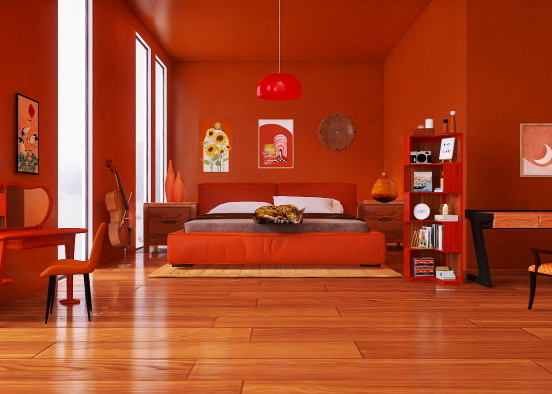 Orange room Design Rendering
