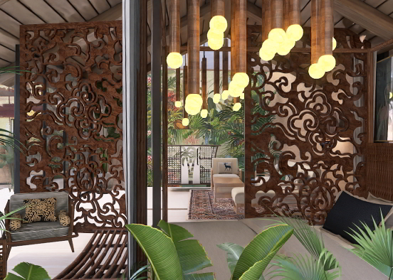 Tropical paradise ￼ Resort  Design Rendering