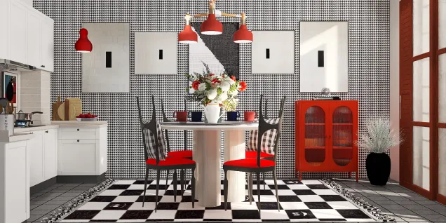 Checkered Open Kitchen