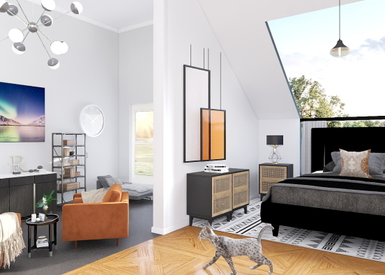 Studio Apartment space ✨️  Design Rendering