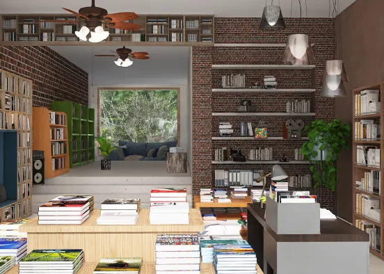 Lil home library Design Rendering
