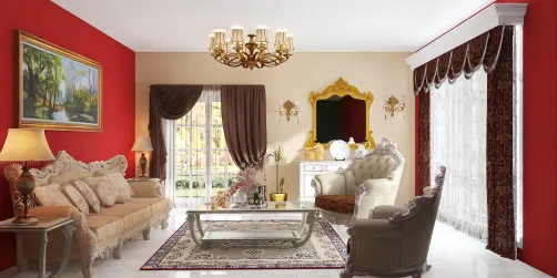 Sala de estar estilo francés 