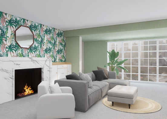 Tropical Living room Design Rendering