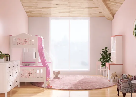 a pink room!🩷 -not mine Design Rendering
