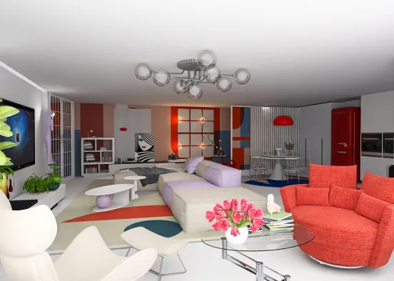 # Apartamento - plano 1 Renderização de Design