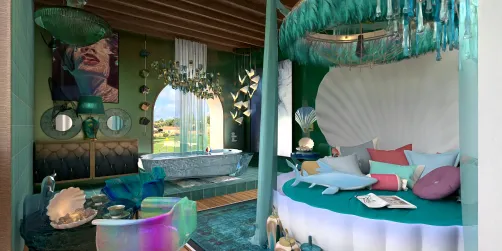 Mermaid themed guest room