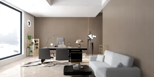Office space with modern interior design