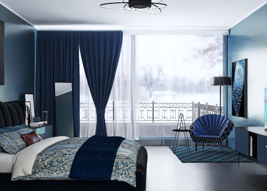 Hotel room (winter mood)❄️ Design Rendering