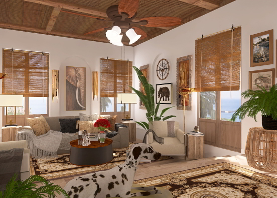 Living room area ❤️ Design Rendering