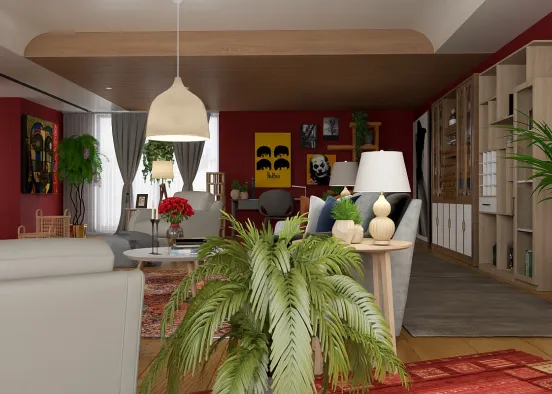 Living room ❤️ Design Rendering