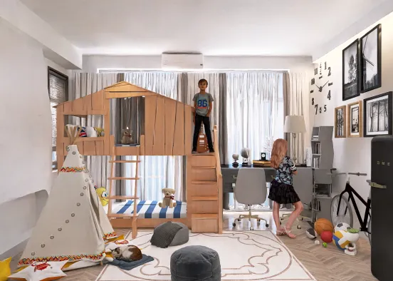 Two kid's room for design😍 Design Rendering