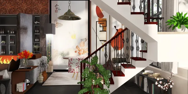 Industrial Entry Way with Asian Flare