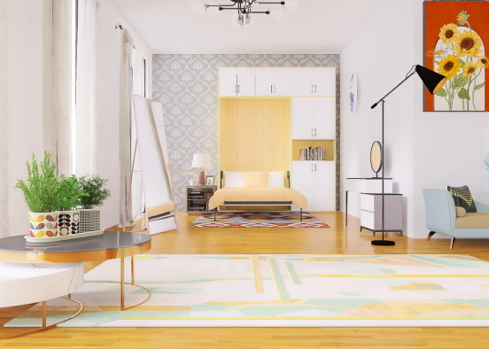 slightly poppin’ bedroom Design Rendering