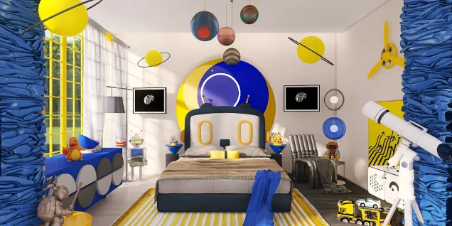 Futuristic kids bedroom 