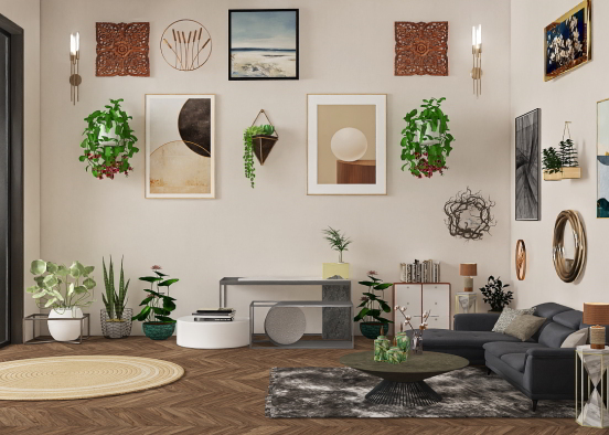 Living Room Decor Design Rendering