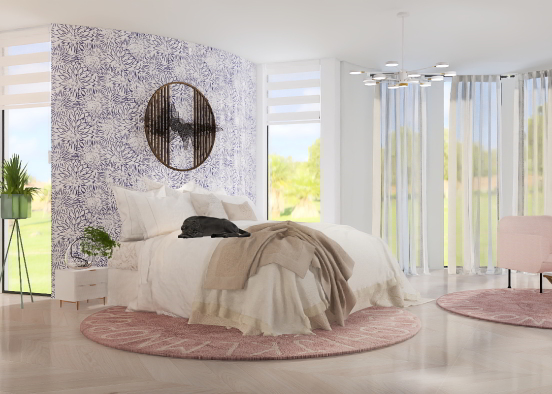 Pastel bedroom Design Rendering