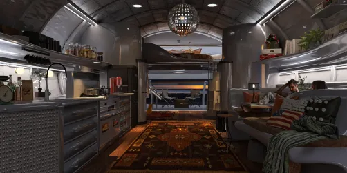 Living in a retro caravan