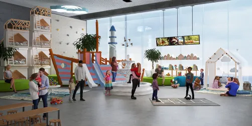 Underground bunker for children at war 