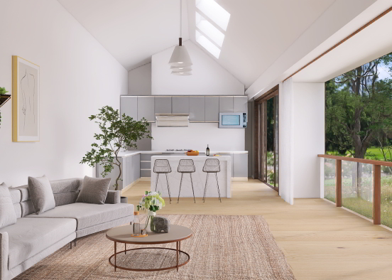 classic modern Italian home Design Rendering