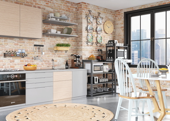 Modern Kitchen  Design Rendering