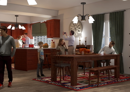 Thanksgiving at Home Design Rendering