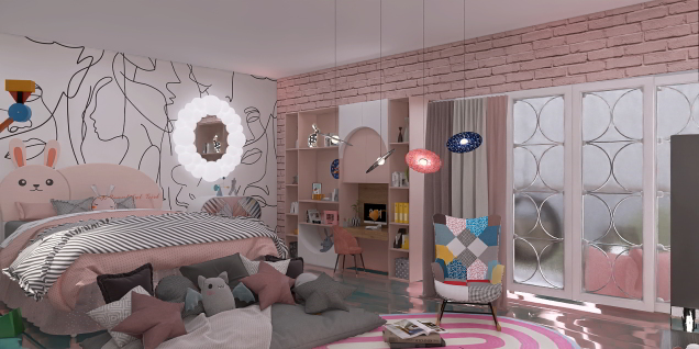quarto menina pink