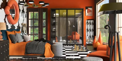 Black and Orange