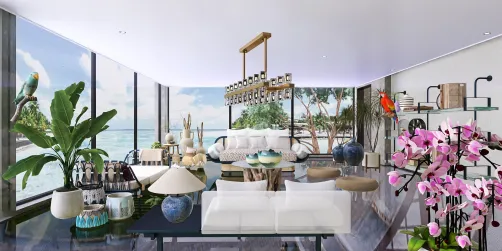 coastal home: living room