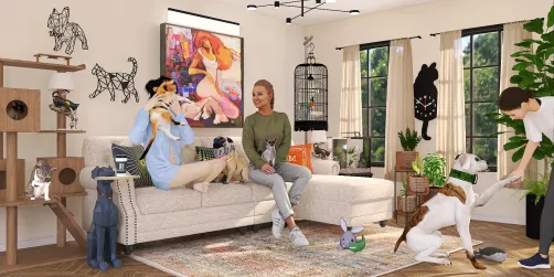 3 Girls, 3 Dogs & 3 Cats = Home