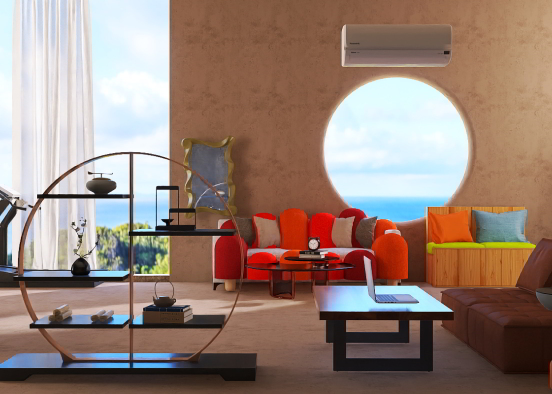 a living room at my guest House  Design Rendering