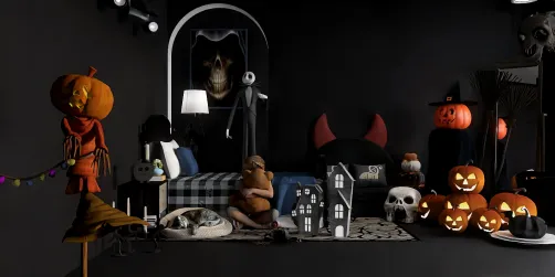 a creepy night without mom & dad.