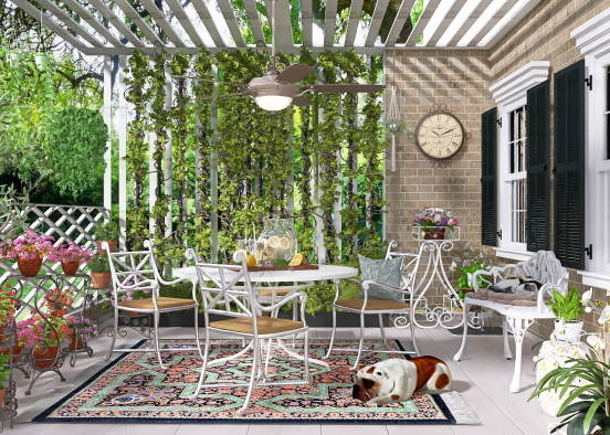 Backyard Porch Design Rendering