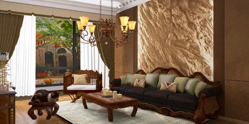Living room medieval style 