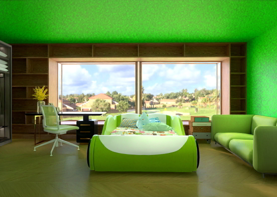green bedroom
 Design Rendering