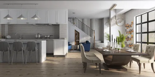 Dining room kitchen fusion 