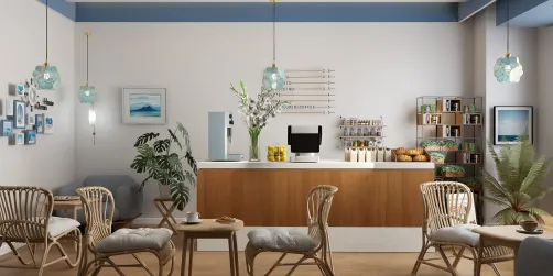 café near the beach 🏖️ 