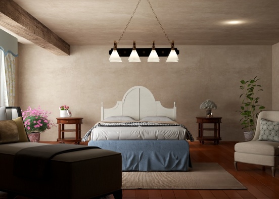 Romantic Bedroom  Design Rendering