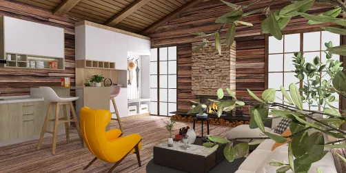Winter cabin living room idea 💡