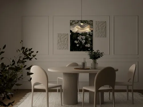White serenity dining room 🤍✨