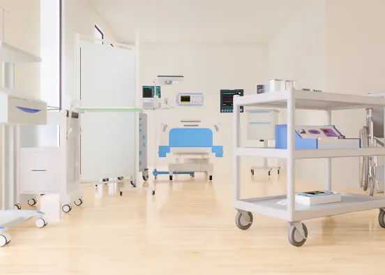 Hospital Room Design Rendering