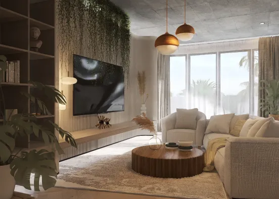 Aesthetic living room  Design Rendering