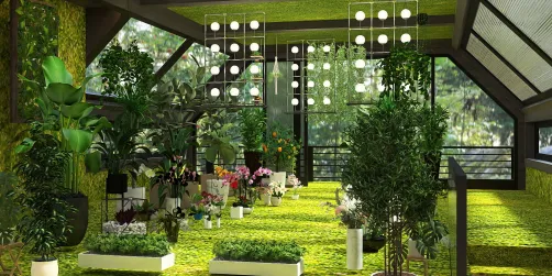 Um terraço transformado em uma estufa 