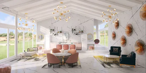Pink multipurpose room 