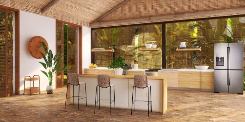Tropical Boho Kitchen