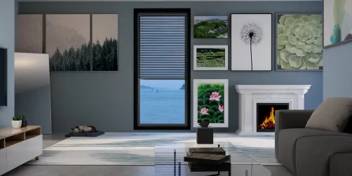Stylish nature living room 