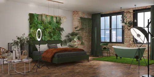 Green photo studio