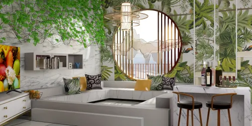 small apartment, downstairs relaxing area