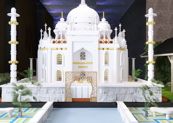 Arabic Mosque Design Rendering