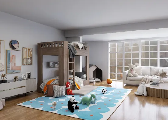 The perfect kids room Design Rendering